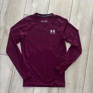 Under Armour Men's Burgundy Long Sleeve Tee
